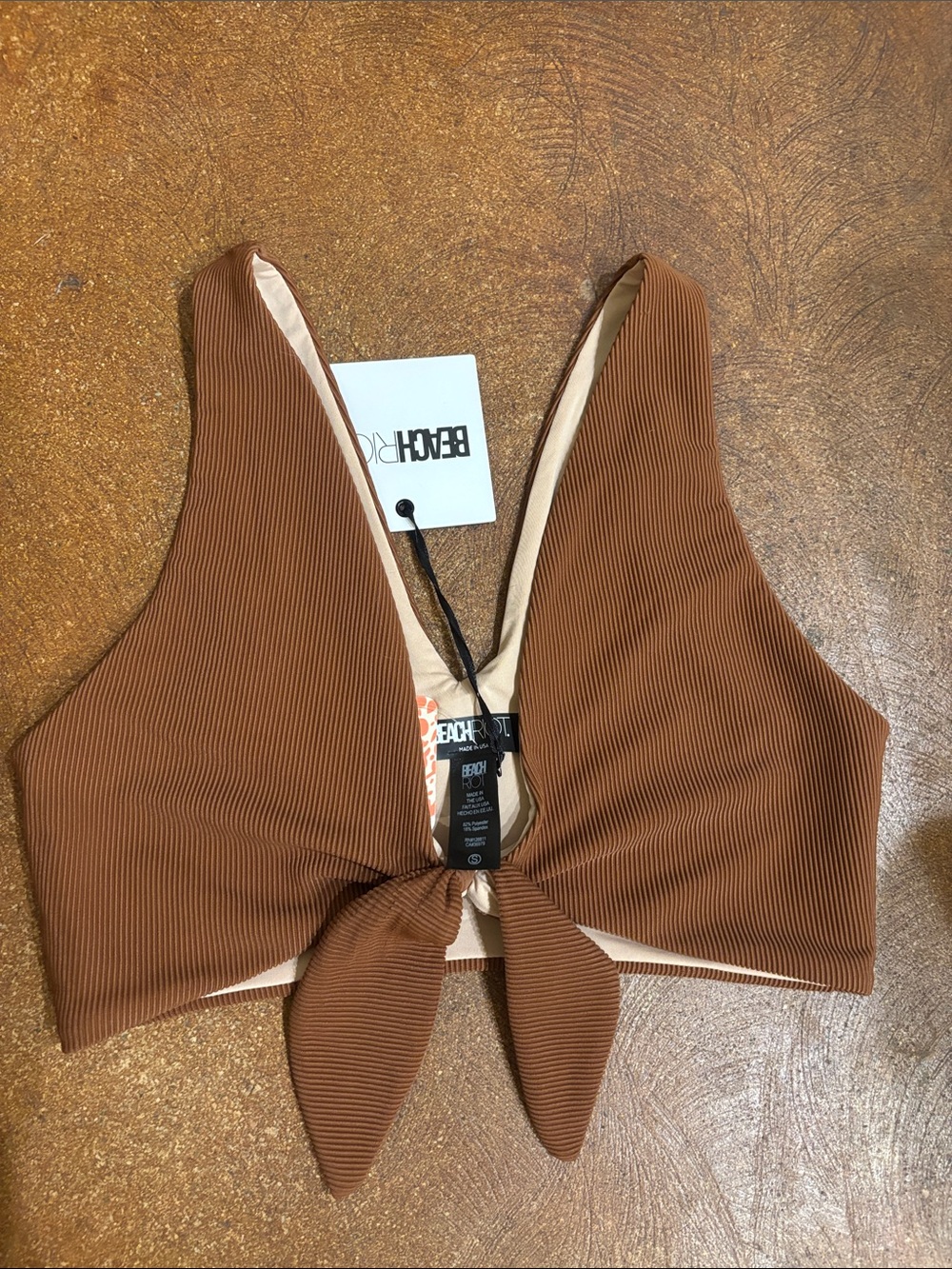 NWT Beach Riot Swim Free People Dallas Bikini Top, S